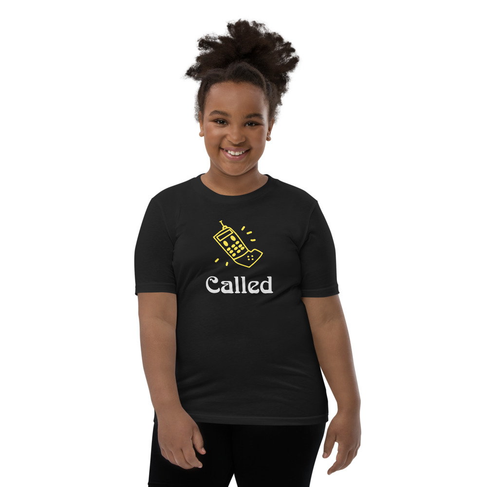 Youth Called T-Shirt in Black, front