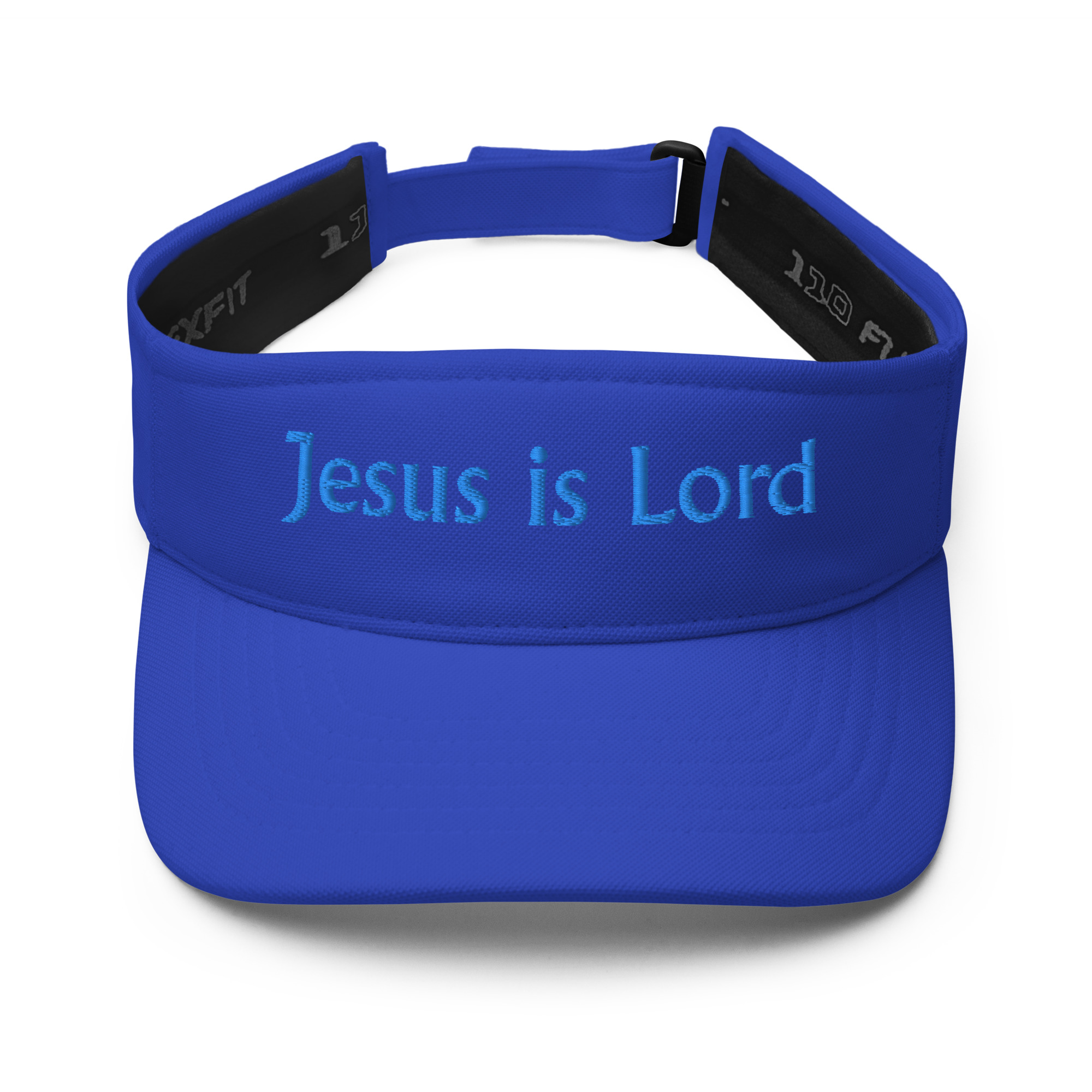 blue Jesus is Lord Visor by Fitness for Worship