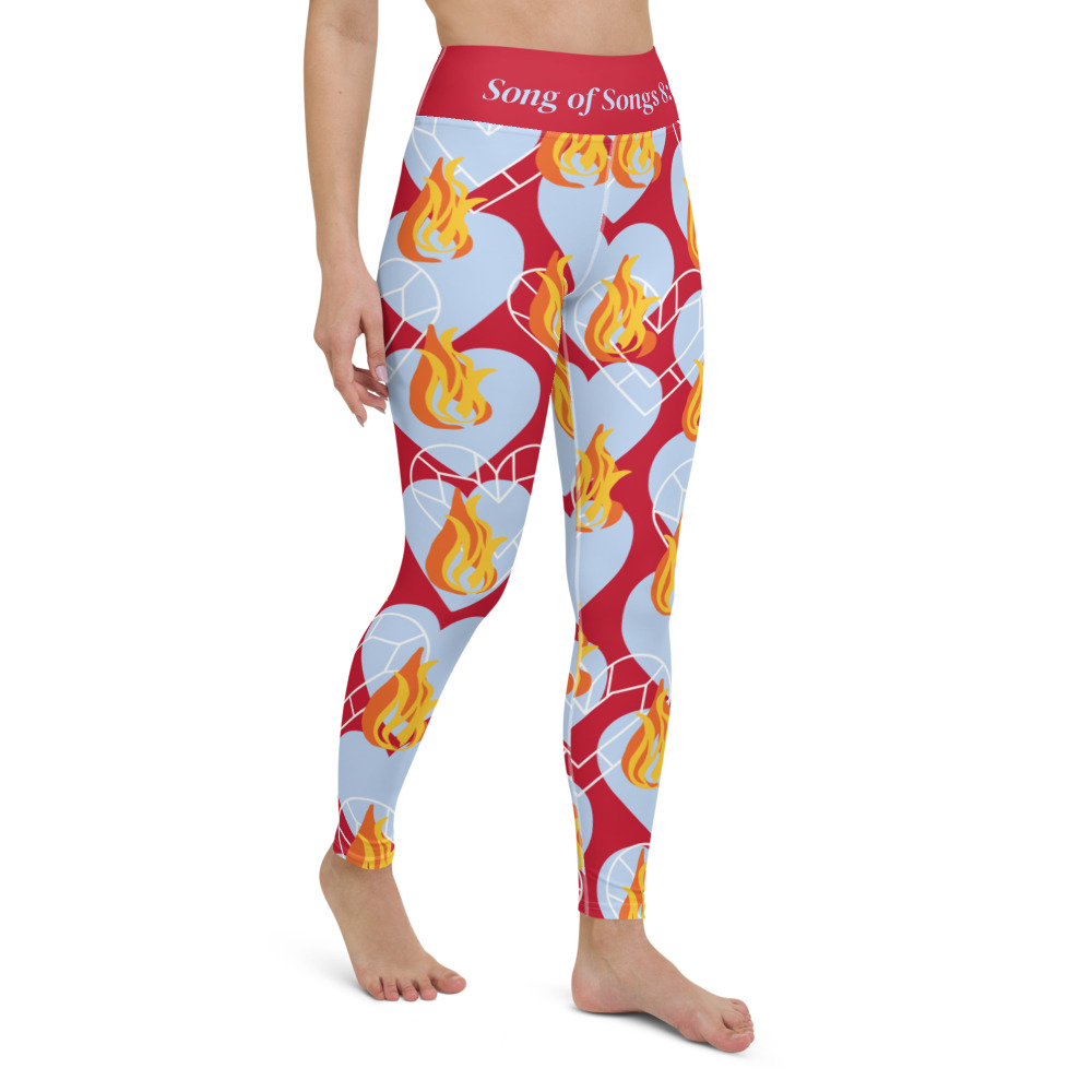 Flames of Fire High Waist Leggings for Women by Fitness for Worship