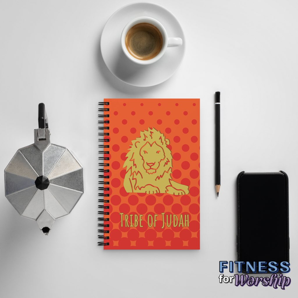 Lion Tribe of Judah Spiral Notebook by Fitness for Worship