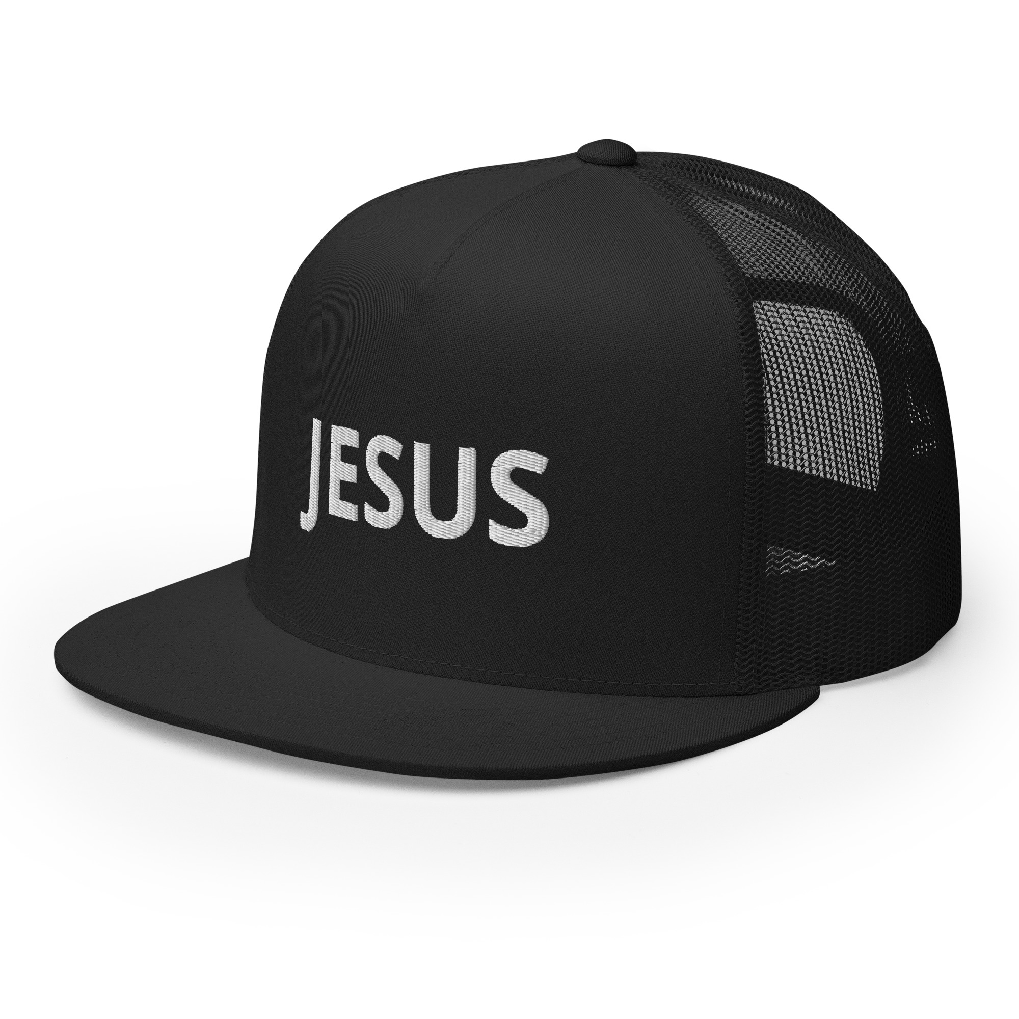 Jesus Solid Trucker Cap by Fitness for Worship