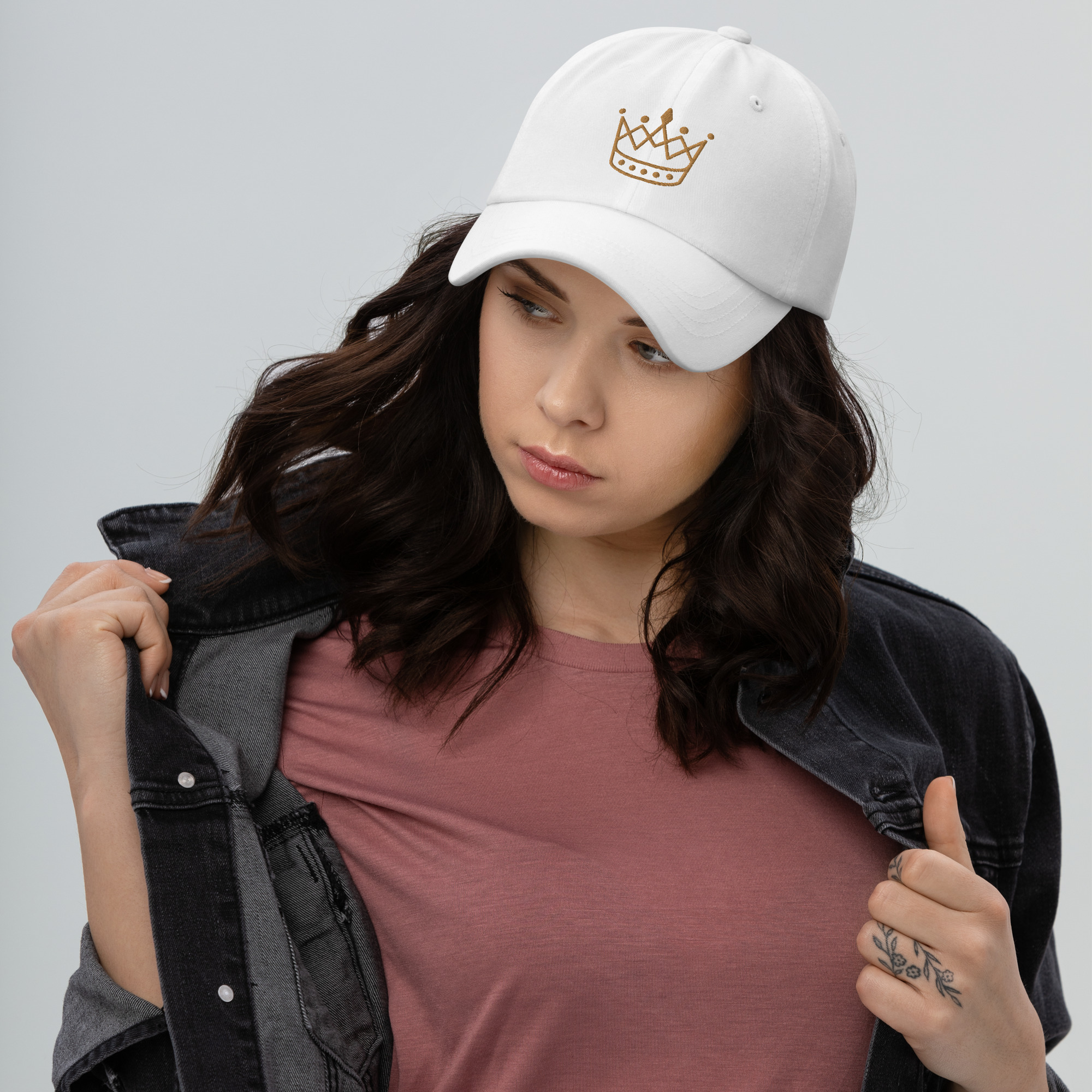 Gold Crown Dad Hat by Fitness for Worship