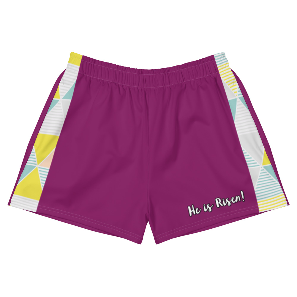 He is Risen! Athletic Shorts for Women