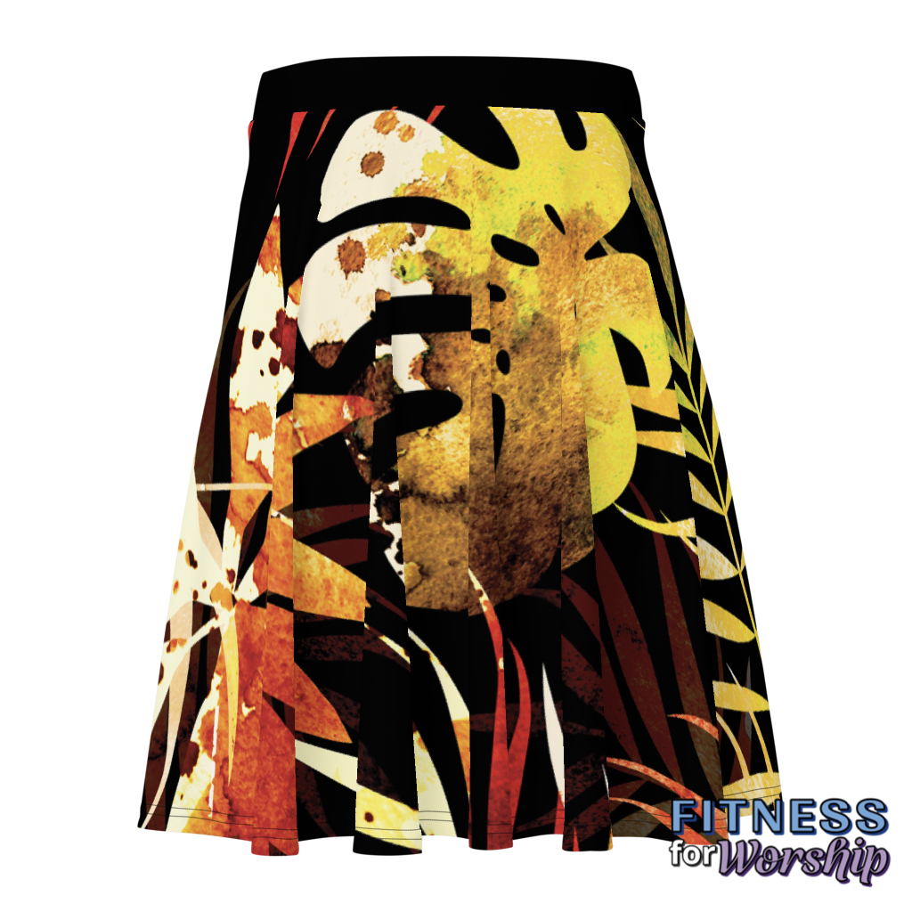 Autumn Leaves Skater Skirt by Fitness for Worship
