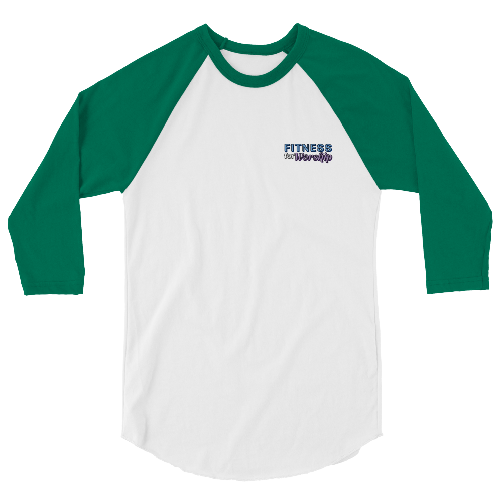Fitness for Worship 3/4 Sleeve Baseball Shirt by Fitness for Worship