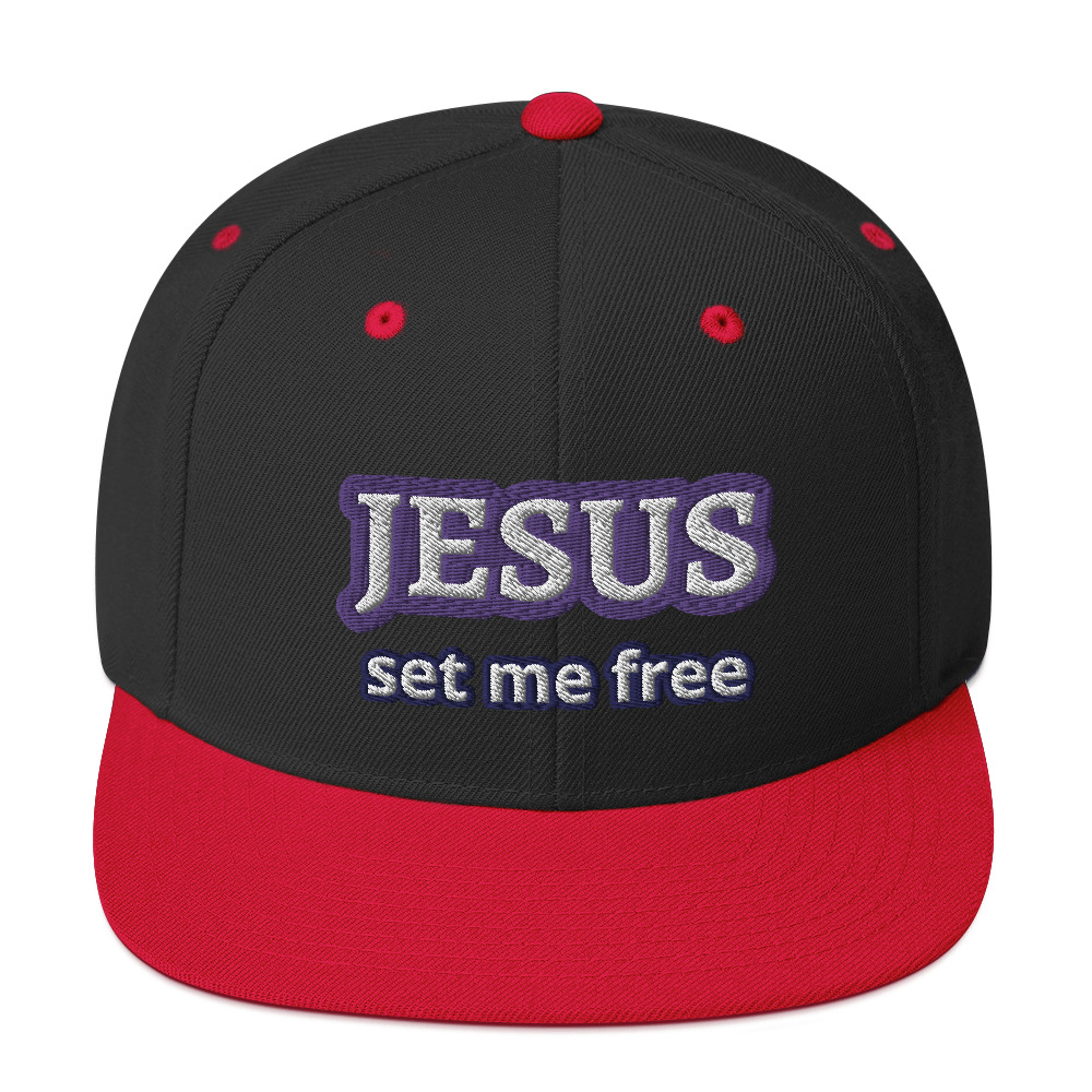 JESUS Set Me Free Two-Tone Snapback Hat by Fitness for Worship