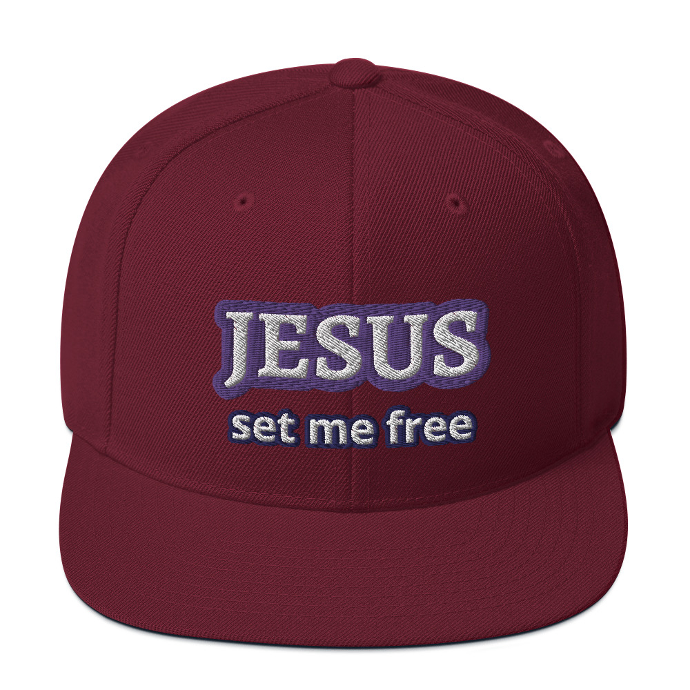 JESUS Set Me Free Snapback Hat by Fitness for Worship