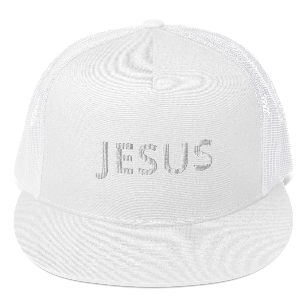 Jesus Solid Trucker Cap by Fitness for Worship