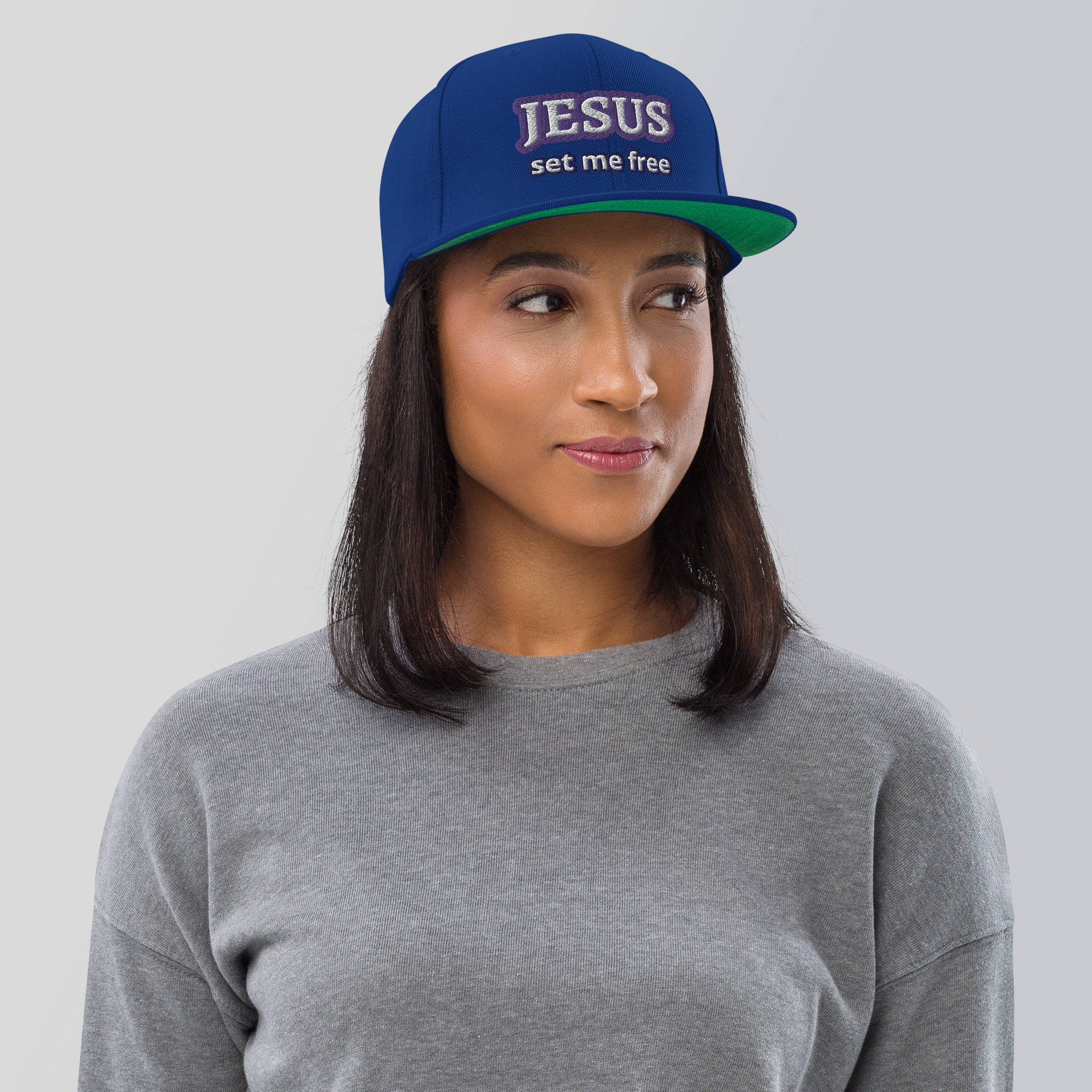 JESUS Set Me Free Snapback Hat by Fitness for Worship