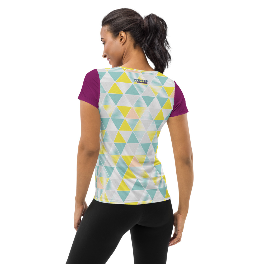 He is Risen! Athletic Mesh T-Shirt for Women by Fitness for Worship